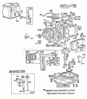 Cyl Mufflers Piston Sump Diagram and Parts List for 095508-0015-99  Briggs and Stratton Engine